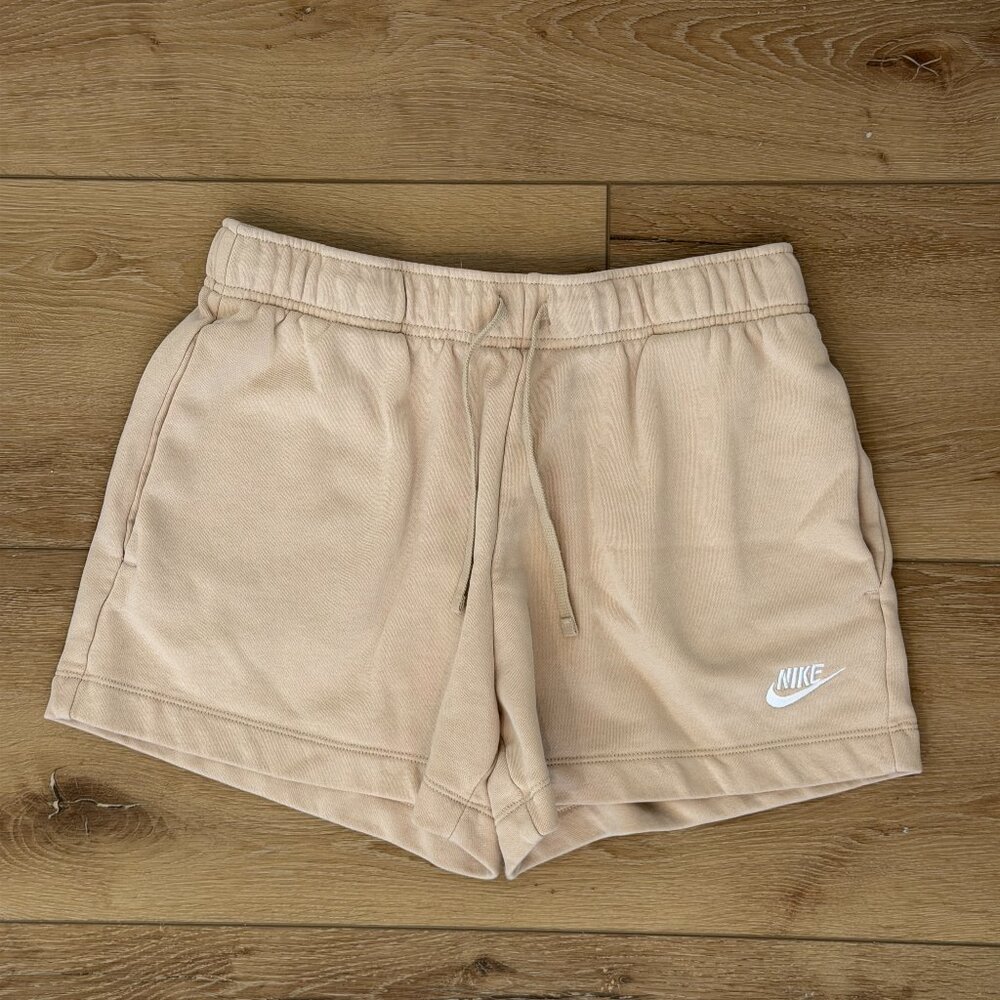 Nike Womens Lounge Shorts Tan Cream Size Medium